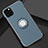 Custodia Silicone e Plastica Opaca Cover con Magnetico Anello Supporto S01 per Apple iPhone 11 Pro