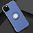 Custodia Silicone e Plastica Opaca Cover con Magnetico Anello Supporto S01 per Apple iPhone 11 Pro Max
