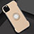 Custodia Silicone e Plastica Opaca Cover con Magnetico Anello Supporto S01 per Apple iPhone 11 Pro Max Oro