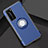 Custodia Silicone e Plastica Opaca Cover con Magnetico Anello Supporto S01 per Huawei P40 Pro