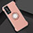 Custodia Silicone e Plastica Opaca Cover con Magnetico Anello Supporto S01 per Huawei P40 Pro+ Plus