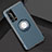 Custodia Silicone e Plastica Opaca Cover con Magnetico Anello Supporto S01 per Huawei P40 Pro+ Plus Cielo Blu