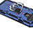 Custodia Silicone e Plastica Opaca Cover con Magnetico Anello Supporto S01 per LG K51