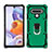 Custodia Silicone e Plastica Opaca Cover con Magnetico Anello Supporto S01 per LG Stylo 6 Verde