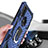 Custodia Silicone e Plastica Opaca Cover con Magnetico Anello Supporto S01 per Motorola Moto E6s (2020)