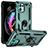 Custodia Silicone e Plastica Opaca Cover con Magnetico Anello Supporto S01 per Motorola Moto Edge 20 Lite 5G