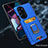 Custodia Silicone e Plastica Opaca Cover con Magnetico Anello Supporto S01 per Motorola Moto Edge 30 Pro 5G