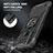 Custodia Silicone e Plastica Opaca Cover con Magnetico Anello Supporto S01 per Motorola Moto One Fusion
