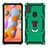 Custodia Silicone e Plastica Opaca Cover con Magnetico Anello Supporto S01 per Samsung Galaxy A11 Verde