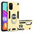 Custodia Silicone e Plastica Opaca Cover con Magnetico Anello Supporto S01 per Samsung Galaxy A41