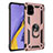 Custodia Silicone e Plastica Opaca Cover con Magnetico Anello Supporto S01 per Samsung Galaxy A51 5G