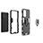 Custodia Silicone e Plastica Opaca Cover con Magnetico Anello Supporto S01 per Samsung Galaxy A73 5G