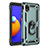 Custodia Silicone e Plastica Opaca Cover con Magnetico Anello Supporto S01 per Samsung Galaxy M01 Core Verde Pastello