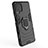 Custodia Silicone e Plastica Opaca Cover con Magnetico Anello Supporto S01 per Samsung Galaxy M62 4G