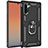 Custodia Silicone e Plastica Opaca Cover con Magnetico Anello Supporto S01 per Samsung Galaxy Note 10 5G