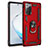 Custodia Silicone e Plastica Opaca Cover con Magnetico Anello Supporto S01 per Samsung Galaxy Note 20 5G