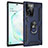 Custodia Silicone e Plastica Opaca Cover con Magnetico Anello Supporto S01 per Samsung Galaxy Note 20 Ultra 5G