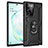 Custodia Silicone e Plastica Opaca Cover con Magnetico Anello Supporto S01 per Samsung Galaxy Note 20 Ultra 5G Nero