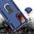 Custodia Silicone e Plastica Opaca Cover con Magnetico Anello Supporto S01 per Samsung Galaxy S20 FE 5G