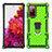 Custodia Silicone e Plastica Opaca Cover con Magnetico Anello Supporto S01 per Samsung Galaxy S20 FE 5G Verde Pastello