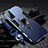 Custodia Silicone e Plastica Opaca Cover con Magnetico Anello Supporto S01 per Xiaomi Mi 10T 5G Blu