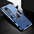 Custodia Silicone e Plastica Opaca Cover con Magnetico Anello Supporto S01 per Xiaomi Mi 12 Lite 5G Blu
