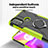 Custodia Silicone e Plastica Opaca Cover con Magnetico Anello Supporto S02 per Motorola Moto E30