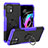 Custodia Silicone e Plastica Opaca Cover con Magnetico Anello Supporto S02 per Motorola Moto Edge 20 Lite 5G Viola