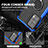 Custodia Silicone e Plastica Opaca Cover con Magnetico Anello Supporto S02 per Motorola Moto Edge 20 Pro 5G