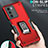 Custodia Silicone e Plastica Opaca Cover con Magnetico Anello Supporto S02 per Motorola Moto Edge S30 5G