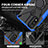 Custodia Silicone e Plastica Opaca Cover con Magnetico Anello Supporto S02 per Motorola Moto G Pure