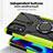 Custodia Silicone e Plastica Opaca Cover con Magnetico Anello Supporto S02 per Motorola Moto G Pure