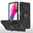 Custodia Silicone e Plastica Opaca Cover con Magnetico Anello Supporto S02 per Motorola Moto G Stylus (2021) Nero