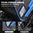 Custodia Silicone e Plastica Opaca Cover con Magnetico Anello Supporto S02 per Motorola Moto G50