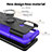 Custodia Silicone e Plastica Opaca Cover con Magnetico Anello Supporto S02 per Motorola Moto G60