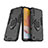 Custodia Silicone e Plastica Opaca Cover con Magnetico Anello Supporto S02 per Samsung Galaxy A01 SM-A015 Nero
