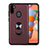 Custodia Silicone e Plastica Opaca Cover con Magnetico Anello Supporto S02 per Samsung Galaxy A11 Rosso Rosa