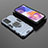 Custodia Silicone e Plastica Opaca Cover con Magnetico Anello Supporto S02 per Samsung Galaxy A23 5G
