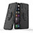 Custodia Silicone e Plastica Opaca Cover con Magnetico Anello Supporto S02 per Samsung Galaxy A40s