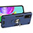 Custodia Silicone e Plastica Opaca Cover con Magnetico Anello Supporto S02 per Samsung Galaxy A41