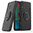 Custodia Silicone e Plastica Opaca Cover con Magnetico Anello Supporto S02 per Samsung Galaxy M20