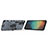 Custodia Silicone e Plastica Opaca Cover con Magnetico Anello Supporto S02 per Samsung Galaxy Quantum2 5G