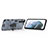 Custodia Silicone e Plastica Opaca Cover con Magnetico Anello Supporto S02 per Samsung Galaxy S23 Plus 5G Blu