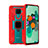 Custodia Silicone e Plastica Opaca Cover con Magnetico Anello Supporto S03 per Huawei Nova 5z Rosso