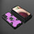 Custodia Silicone e Plastica Opaca Cover con Magnetico Anello Supporto S03 per Samsung Galaxy A02s Viola