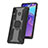 Custodia Silicone e Plastica Opaca Cover con Magnetico Anello Supporto S03 per Samsung Galaxy M20