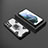 Custodia Silicone e Plastica Opaca Cover con Magnetico Anello Supporto S03 per Samsung Galaxy S21 5G Bianco