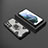 Custodia Silicone e Plastica Opaca Cover con Magnetico Anello Supporto S03 per Samsung Galaxy S21 Plus 5G
