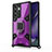 Custodia Silicone e Plastica Opaca Cover con Magnetico Anello Supporto S03 per Samsung Galaxy S23 Ultra 5G Viola