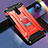 Custodia Silicone e Plastica Opaca Cover con Magnetico Anello Supporto S03 per Xiaomi Redmi 8